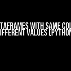 Join 2 Dataframes with Same Column but Different Values (Python)