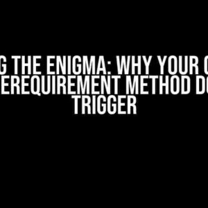 Solving the Enigma: Why Your Custom HandleRequirement Method Doesn’t Trigger