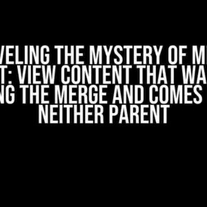 Unraveling the Mystery of Merged Content: View Content that was Added during the Merge and Comes from Neither Parent